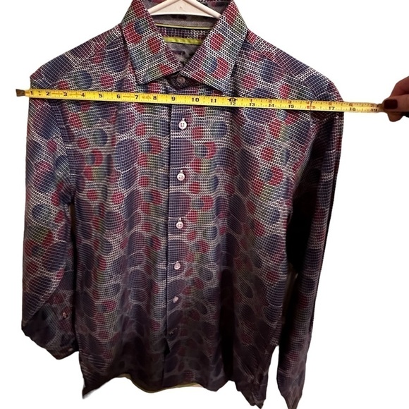 NEW Luciano Visconti Black, Multi-colored with flip cuffs, Men’s, Size Small - Picture 10 of 12